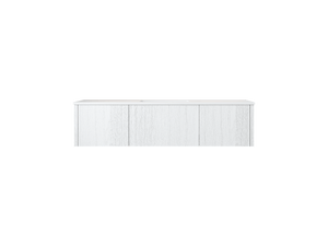 LAVIVA 313LGN-60CAW-MW Legno 60" Alabaster White Single Sink Bathroom Vanity with Matte White VIVA Stone Solid Surface Countertop