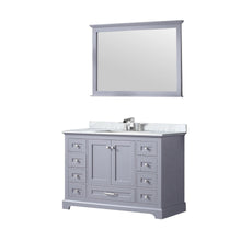 Load image into Gallery viewer, Lexora LD342248SB00M46 Dukes 48&quot; Dark Grey Single Vanity, no Top and 46&quot; Mirror