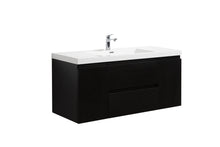 Load image into Gallery viewer, LAVIVA 313AUR-48MMB-GW Aurora 48&quot; Matte Midnight Black Wall Hung Bathroom Vanity with White Acrylic Countertop