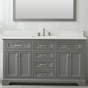 Design Element ML-60S-GY Milano 60" Single Vanity in Gray