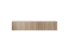 Load image into Gallery viewer, LAVIVA 313LGN-72DWG-MW Legno 72&quot; Weathered Grey Double Sink Bathroom Vanity with Matte White VIVA Stone Solid Surface Countertop