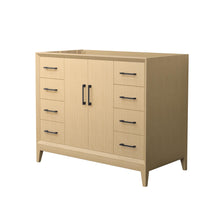 Load image into Gallery viewer, Wyndham Collection WCH757542SHBCXSXXMXX Janna 42 Inch Single Bathroom Vanity in White Oak, No Countertop, No Sink, Matte Black Trim