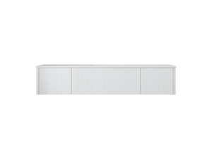 LAVIVA 313LGN-72CAW-MW Legno 72" Alabaster White Single Sink Bathroom Vanity with Matte White VIVA Stone Solid Surface Countertop