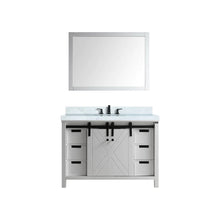Load image into Gallery viewer, Lexora LM342248SA00M44 Marsyas 48&quot; White Single Vanity, no Top and 44&quot; Mirror