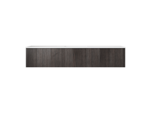 Load image into Gallery viewer, LAVIVA 313LGN-72CCR-MW Legno 72&quot; Carbon Oak Single Sink Bathroom Vanity with Matte White VIVA Stone Solid Surface Countertop