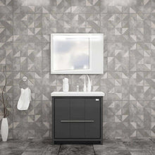 Load image into Gallery viewer, Casa Mare Alessio 32″ Glossy Gray Ceramic Bathroom Vanity - ALESSIO80GG-32-MSC