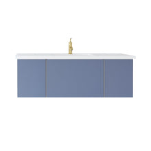 Load image into Gallery viewer, LAVIVA 313VTR-48NB-MW Vitri 48&quot; Nautical Blue Bathroom Vanity with VIVA Stone Matte White Solid Surface Countertop