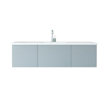 Load image into Gallery viewer, LAVIVA 313VTR-60CFG-MW Vitri 60&quot; Fossil Grey Single Sink Bathroom Vanity with VIVA Stone Matte White Solid Surface Countertop