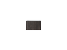Load image into Gallery viewer, LAVIVA 313LGN-24CR-MW Legno 24&quot; Carbon Oak Bathroom Vanity with Matte White VIVA Stone Solid Surface Countertop