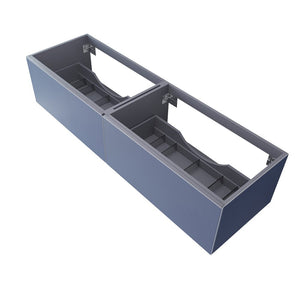 LAVIVA 313VTR-72DNB Vitri 72" Nautical Blue Double Sink Wall Hung Bathroom Vanity Cabinet