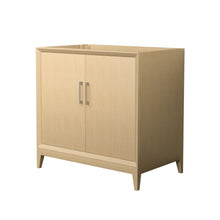 Load image into Gallery viewer, Wyndham Collection WCH757536SHOCXSXXMXX Janna 36 Inch Single Bathroom Vanity in White Oak, No Countertop, No Sink, Brushed Nickel Trim