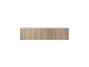 LAVIVA 313LGN-60DWG-MW Legno 60" Weathered Grey Double Sink Bathroom Vanity with Matte White VIVA Stone Solid Surface Countertop
