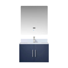 Load image into Gallery viewer, Lexora LG192230DE00LM30 Geneva 30&quot; Navy Blue Single Vanity, no Top and 30&quot; LED Mirror