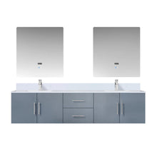 Load image into Gallery viewer, Lexora LG192280DB00LM30 Geneva 80&quot; Dark Grey Double Vanity, no Top and 30&quot; LED Mirrors
