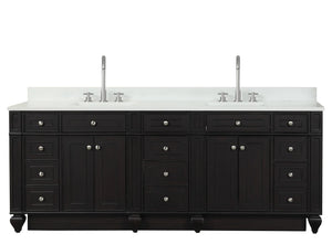 Design Element WN-84-ES Winston 84" Double Sink Bathroom Vanity Espresso