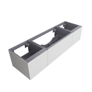 LAVIVA 313VTR-72CCW Vitri 72" Cloud White Single Sink Wall Hung Bathroom Vanity Cabinet