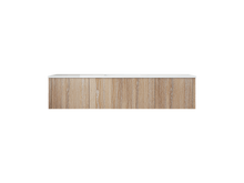 Load image into Gallery viewer, LAVIVA 313LGN-66WG-MW Legno 66&quot; Weathered Grey Bathroom Vanity with Matte White VIVA Stone Solid Surface Countertop