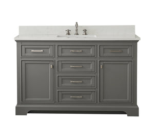 Design Element ML-54-GY Milano 54" Bathroom Vanity in Gray