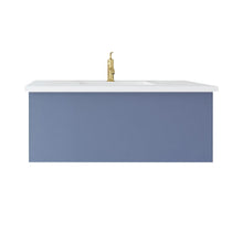 Load image into Gallery viewer, LAVIVA 313VTR-42NB-MW Vitri 42&quot; Nautical Blue Bathroom Vanity with VIVA Stone Matte White Solid Surface Countertop