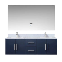 Load image into Gallery viewer, Lexora LG192260DE00LM60 Geneva 60&quot; Navy Blue Double Vanity, no Top and 60&quot; LED Mirror