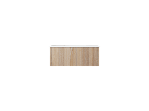 LAVIVA 313LGN-36WG-MW Legno 36" Weathered Grey Bathroom Vanity with Matte White VIVA Stone Solid Surface Countertop