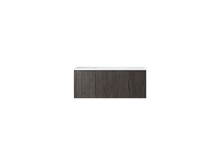 Load image into Gallery viewer, LAVIVA 313LGN-36CR-MW Legno 36&quot; Carbon Oak Bathroom Vanity with Matte White VIVA Stone Solid Surface Countertop