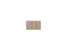 Load image into Gallery viewer, LAVIVA 313LGN-24WG-MW Legno 24&quot; Weathered Grey Bathroom Vanity with Matte White VIVA Stone Solid Surface Countertop