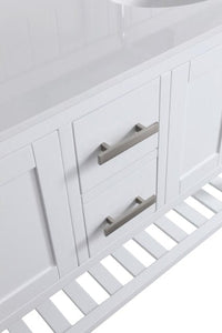 Design Element DEC055-60-W-CB Monaco 60-in White Bathroom Vanity Base Cabinet without Top