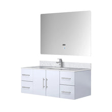 Load image into Gallery viewer, Lexora LG192248DM00LM48 Geneva 48&quot; Glossy White Single Vanity, no Top and 48&quot; LED Mirror