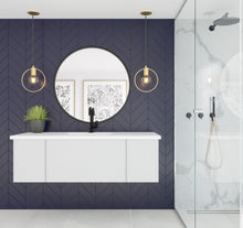 Load image into Gallery viewer, LAVIVA 313VTR-54CW-MW Vitri 54&quot; Cloud White Bathroom Vanity with VIVA Stone Matte White Solid Surface Countertop