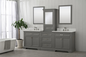 Design Element ML-84MC-GY Milano 84" Double Sink Bathroom Vanity Modular Set in Gray