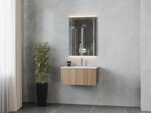 Load image into Gallery viewer, LAVIVA 313LGN-30WG-MW Legno 30&quot; Weathered Grey Bathroom Vanity with Matte White VIVA Stone Solid Surface Countertop