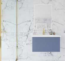 Load image into Gallery viewer, LAVIVA 313VTR-30NB-MW Vitri 30&quot; Nautical Blue Bathroom Vanity with VIVA Stone Matte White Solid Surface Countertop