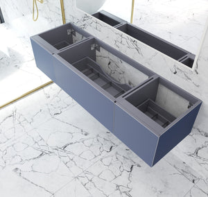 LAVIVA 313VTR-72CNB Vitri 72" Nautical Blue Single Sink Wall Hung Bathroom Vanity Cabinet
