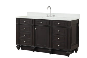 Design Element WN-60S-ES Winston 60" Single Sink Vanity in Espresso Finish