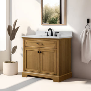 Design Element ML-36-OKV Milano 36-in Oak Single Vanity