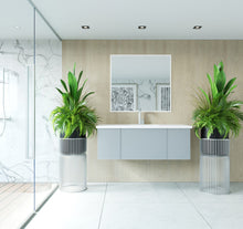Load image into Gallery viewer, LAVIVA 313VTR-48FG-MW Vitri 48&quot; Fossil Grey Bathroom Vanity with VIVA Stone Matte White Solid Surface Countertop