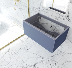 LAVIVA 313VTR-36NB Vitri 36" Nautical Blue Wall Hung Bathroom Vanity Cabinet