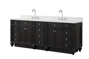 Design Element WN-84-ES Winston 84" Double Sink Bathroom Vanity Espresso