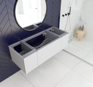 LAVIVA 313VTR-54CW Vitri 54" Cloud White Wall Hung Bathroom Vanity Cabinet
