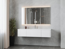 Load image into Gallery viewer, LAVIVA 313LGN-66AW-MW Legno 66&quot; Alabaster White Bathroom Vanity with Matte White VIVA Stone Solid Surface Countertop