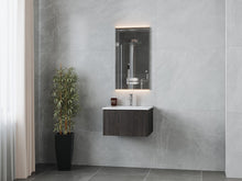 Load image into Gallery viewer, LAVIVA 313LGN-24CR-MW Legno 24&quot; Carbon Oak Bathroom Vanity with Matte White VIVA Stone Solid Surface Countertop