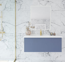 Load image into Gallery viewer, LAVIVA 313VTR-42NB-MW Vitri 42&quot; Nautical Blue Bathroom Vanity with VIVA Stone Matte White Solid Surface Countertop