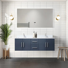 Load image into Gallery viewer, Lexora LG192260DE00000 Geneva 60&quot; Navy Blue Vanity Cabinet Only