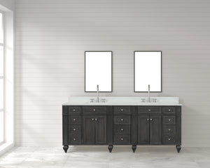 Design Element WN-84-GY Winston 84" Double Sink Bathroom Vanity Gray