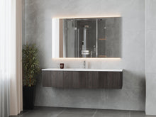 Load image into Gallery viewer, LAVIVA 313LGN-66CR-MW Legno 66&quot; Carbon Oak Bathroom Vanity with Matte White VIVA Stone Solid Surface Countertop