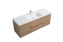 Load image into Gallery viewer, LAVIVA 313AUR-60CSO-GW Aurora 60&quot; Sonoma Oak Wall Hung Single Sink Bathroom Vanity with White Acrylic Countertop