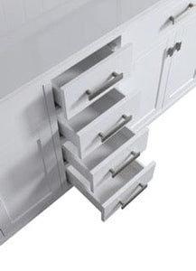 Design Element DEC076B-W-CB London 71-in White Bathroom Vanity Base Cabinet without Top