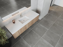 Load image into Gallery viewer, LAVIVA 313LGN-60CWG-MW Legno 60&quot; Weathered Grey Single Sink Bathroom Vanity with Matte White VIVA Stone Solid Surface Countertop