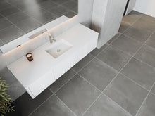 Load image into Gallery viewer, LAVIVA 313LGN-66AW-MW Legno 66&quot; Alabaster White Bathroom Vanity with Matte White VIVA Stone Solid Surface Countertop